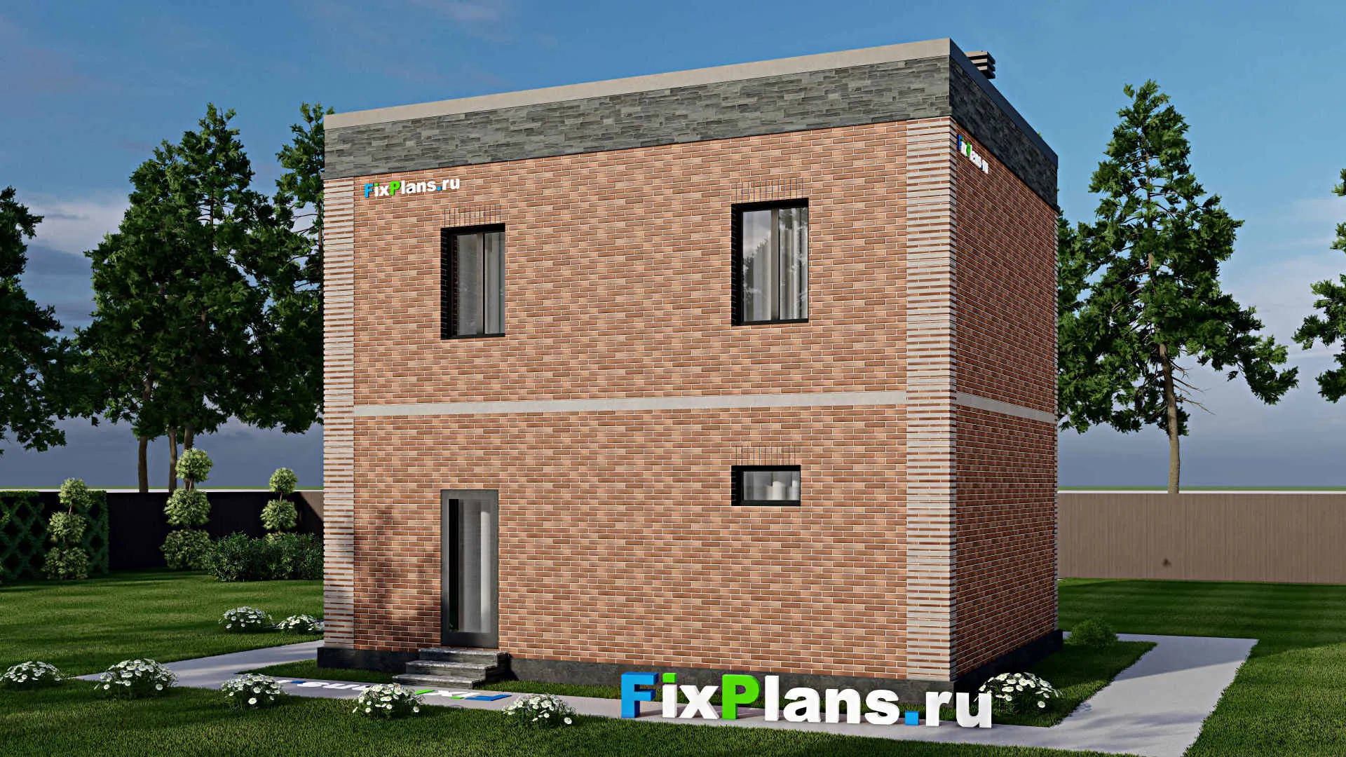 F-11483 - Проект двухэтажного дома 9 на 9, площадью 100 м² с 3 спальнями