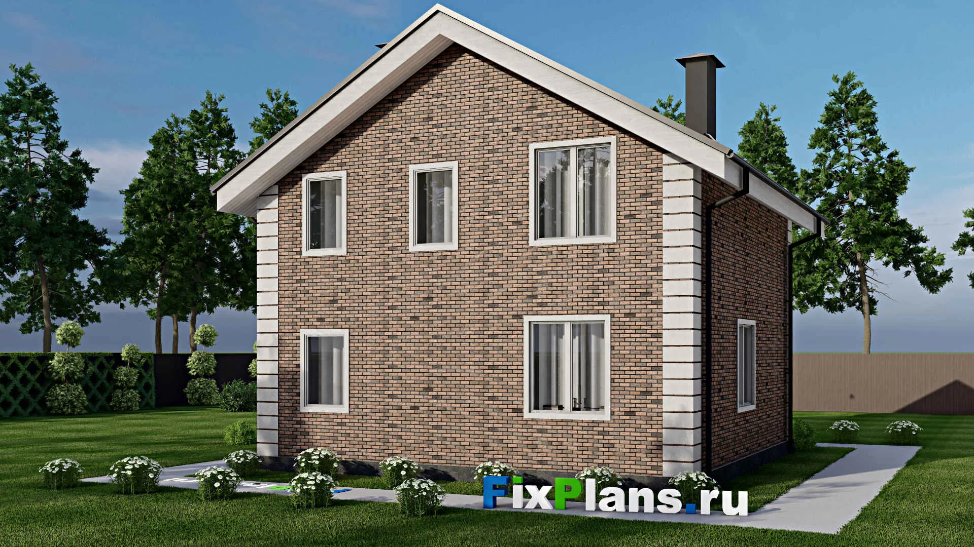 F-10664 - Проект дома с мансардой 10 на 14, площадью 120 м² с 3 спальнями