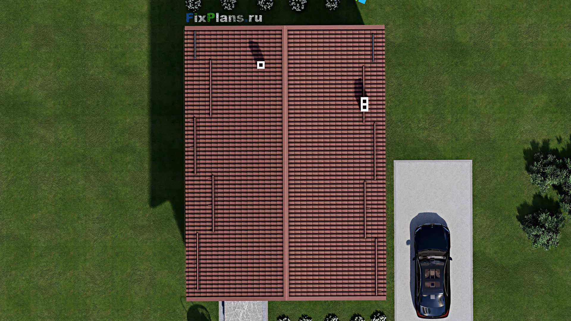 F-2276 - Проект дома с мансардой 9 на 13, площадью 150 м² с 1 спальнями