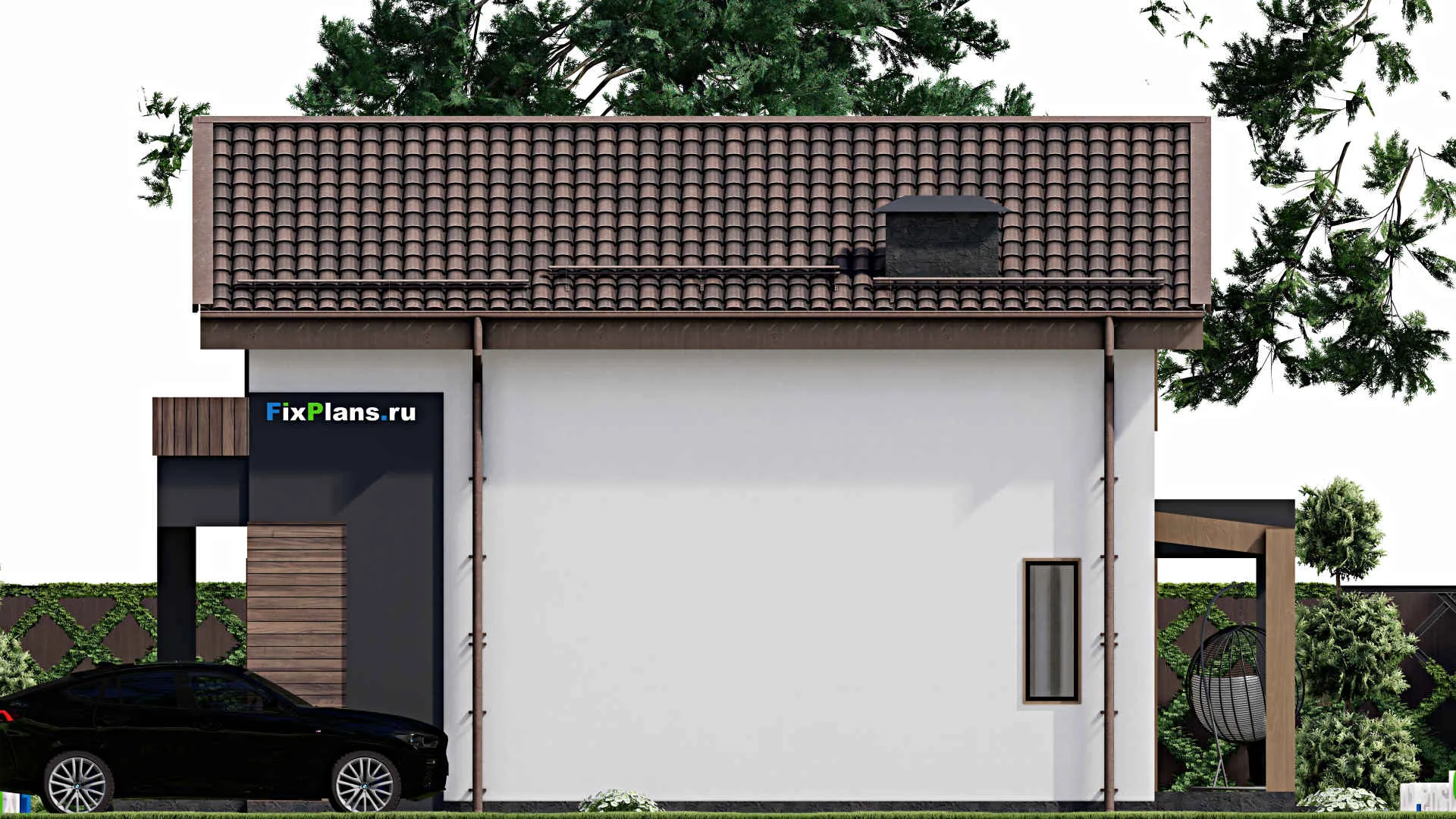 F-7298 - Проект дома с мансардой 9 на 13, площадью 130 м² с террасой, балконом и 3 спальнями