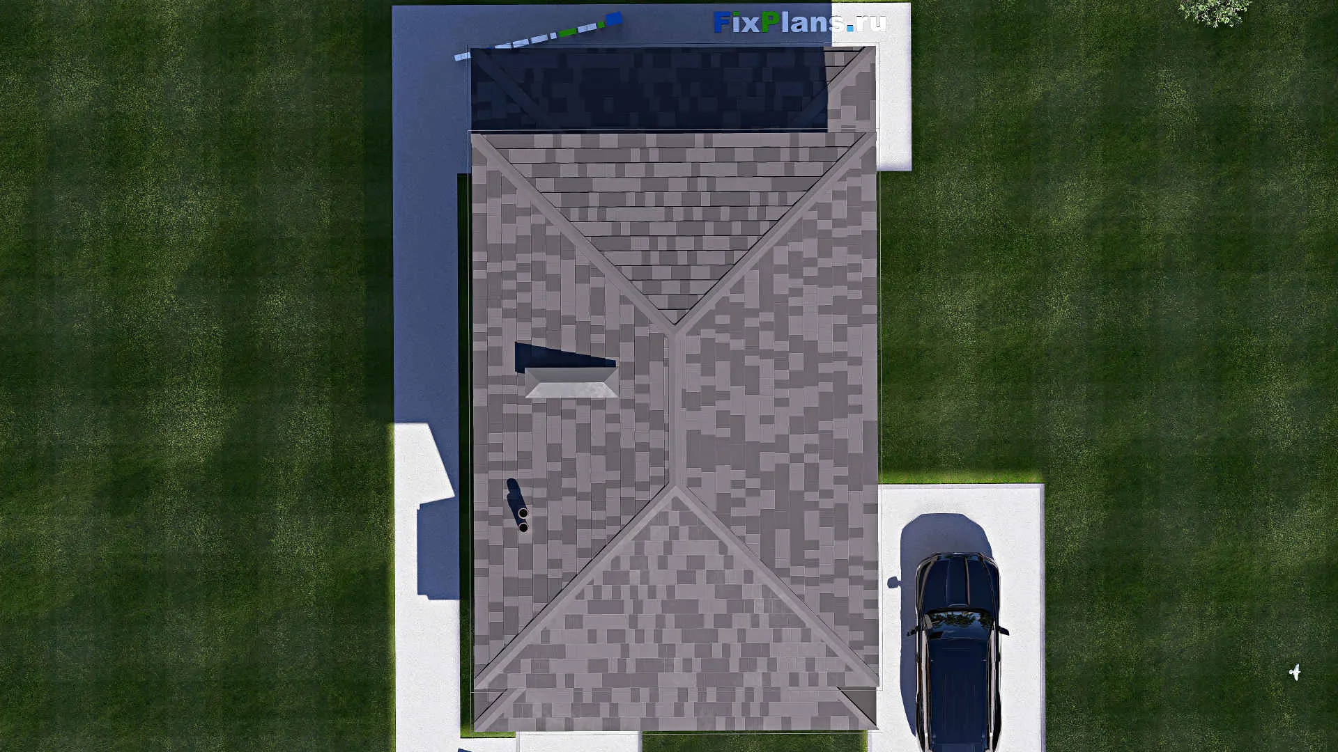 F-19493 - Планы двухэтажного дома 8 на 15, площадью 150 м² с террасой и 4 спальнями