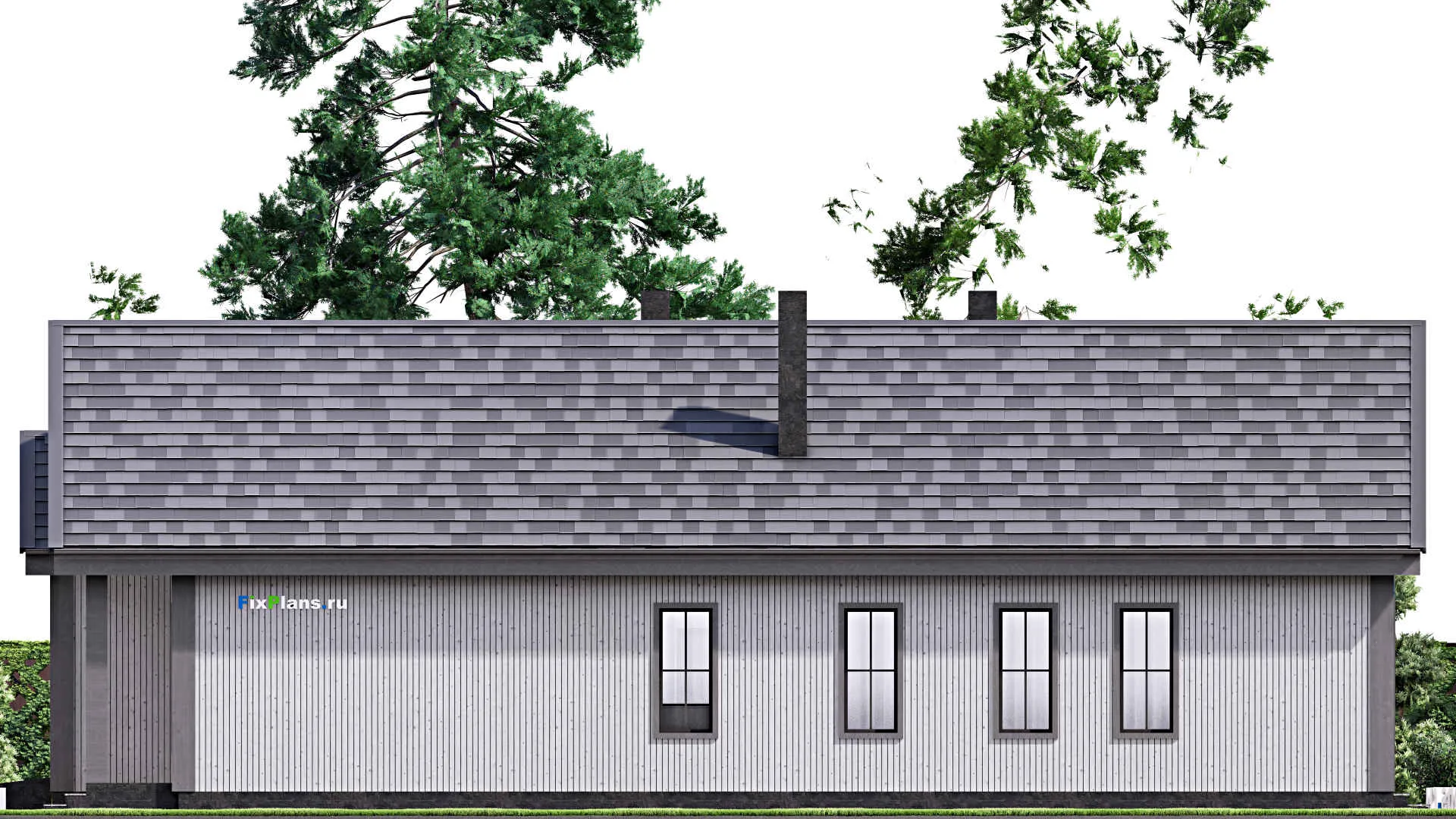 F-16478 - Проект одноэтажного дома 11 на 19, площадью 160 м² с 3 спальнями