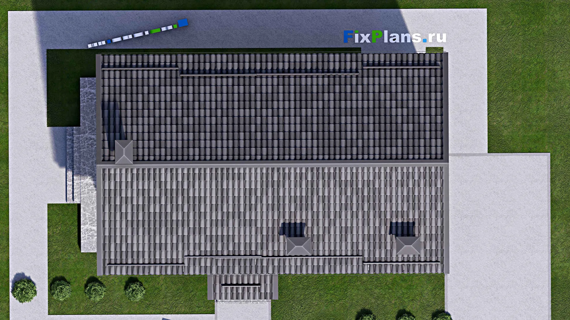 F-13292 - Проект дома с мансардой 9 на 14, площадью 140 м² с террасой и 2 спальнями