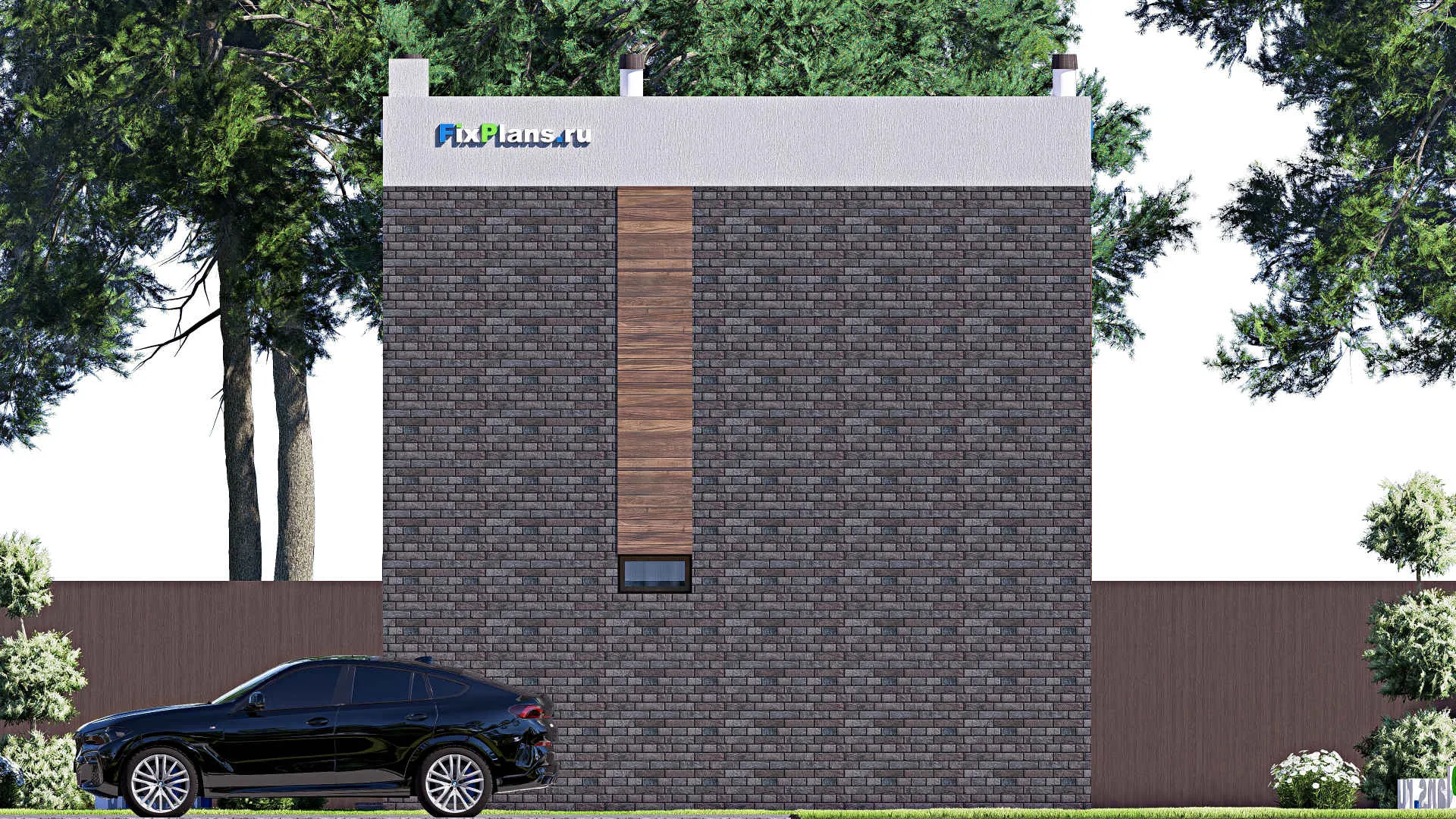 F-18467 - Проект двухэтажного дома 8 на 15, площадью 160 м² с террасой, балконом и 4 спальнями