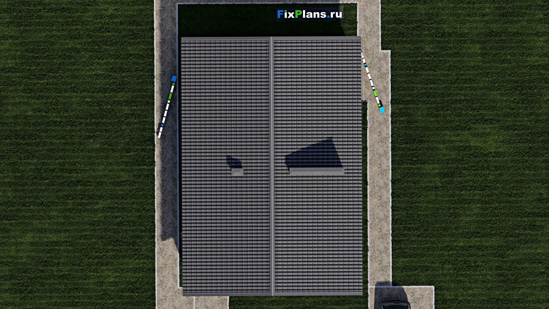 F-0980 - Проект одноэтажного дома 9 на 12, площадью 120 м² с террасой и 2 спальнями