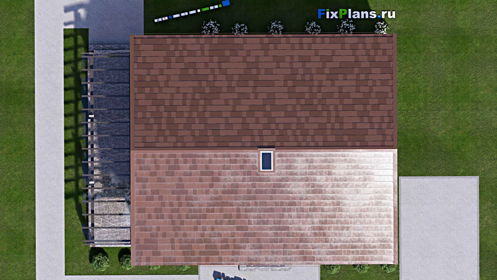 F-13166 - Проект дома с мансардой 12 на 16, площадью 230 м² с террасой и 5 спальнями