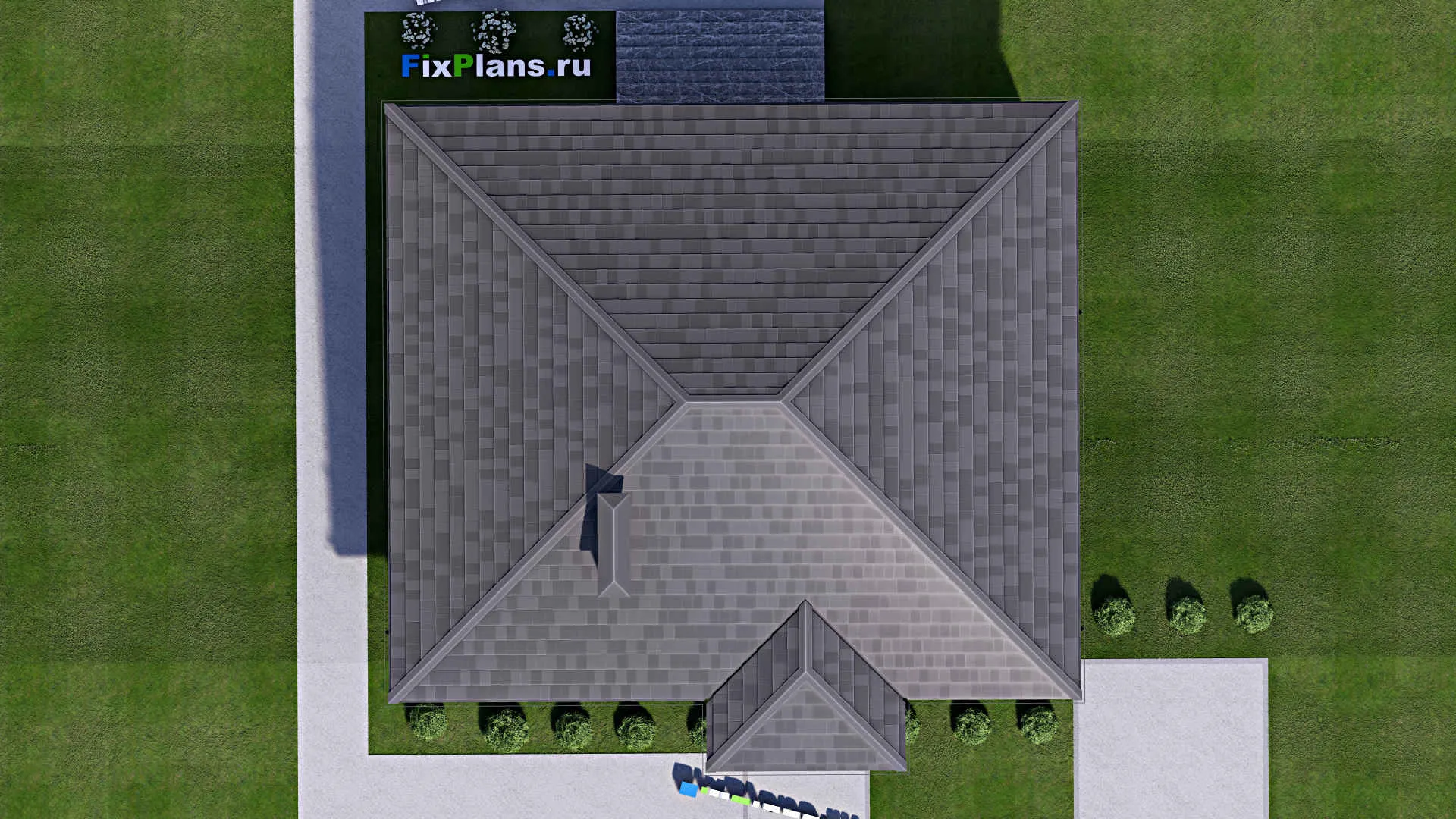 F-14678 - Проект одноэтажного дома 13 на 14, площадью 130 м² с террасой и 3 спальнями