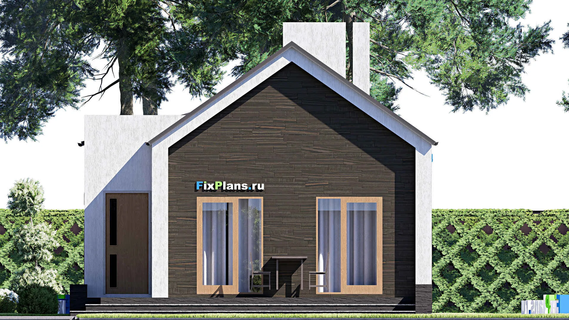 F-15731 - Проект одноэтажного дома 8 на 25, площадью 160 м² с 3 спальнями