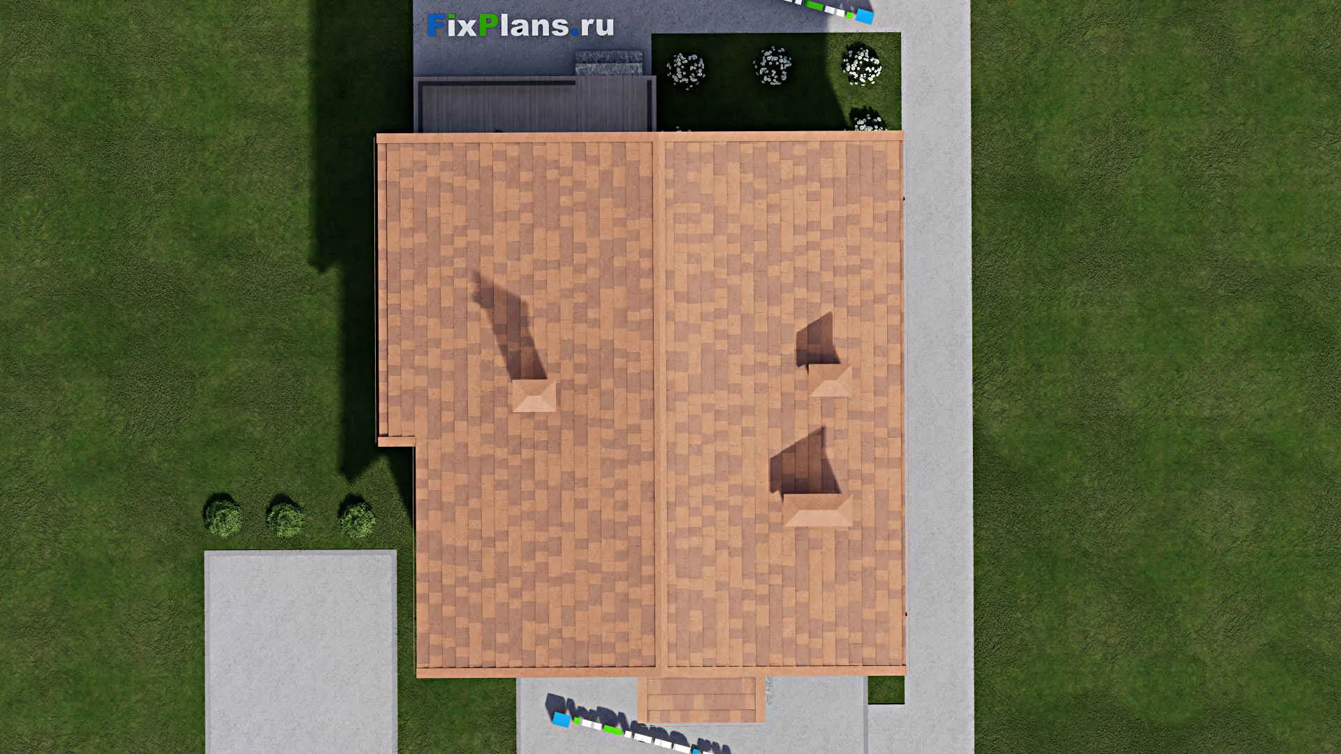 F-10493 - Планы дома с мансардой 10 на 14, площадью 150 м² с 4 спальнями